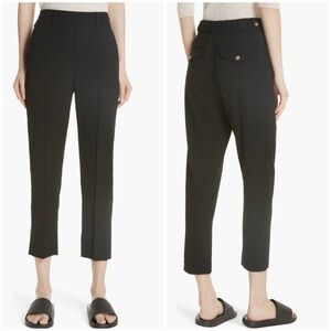 Vince Stitch Front Trousers Pants Small 4 Black Cropped Ankle Office Work Career